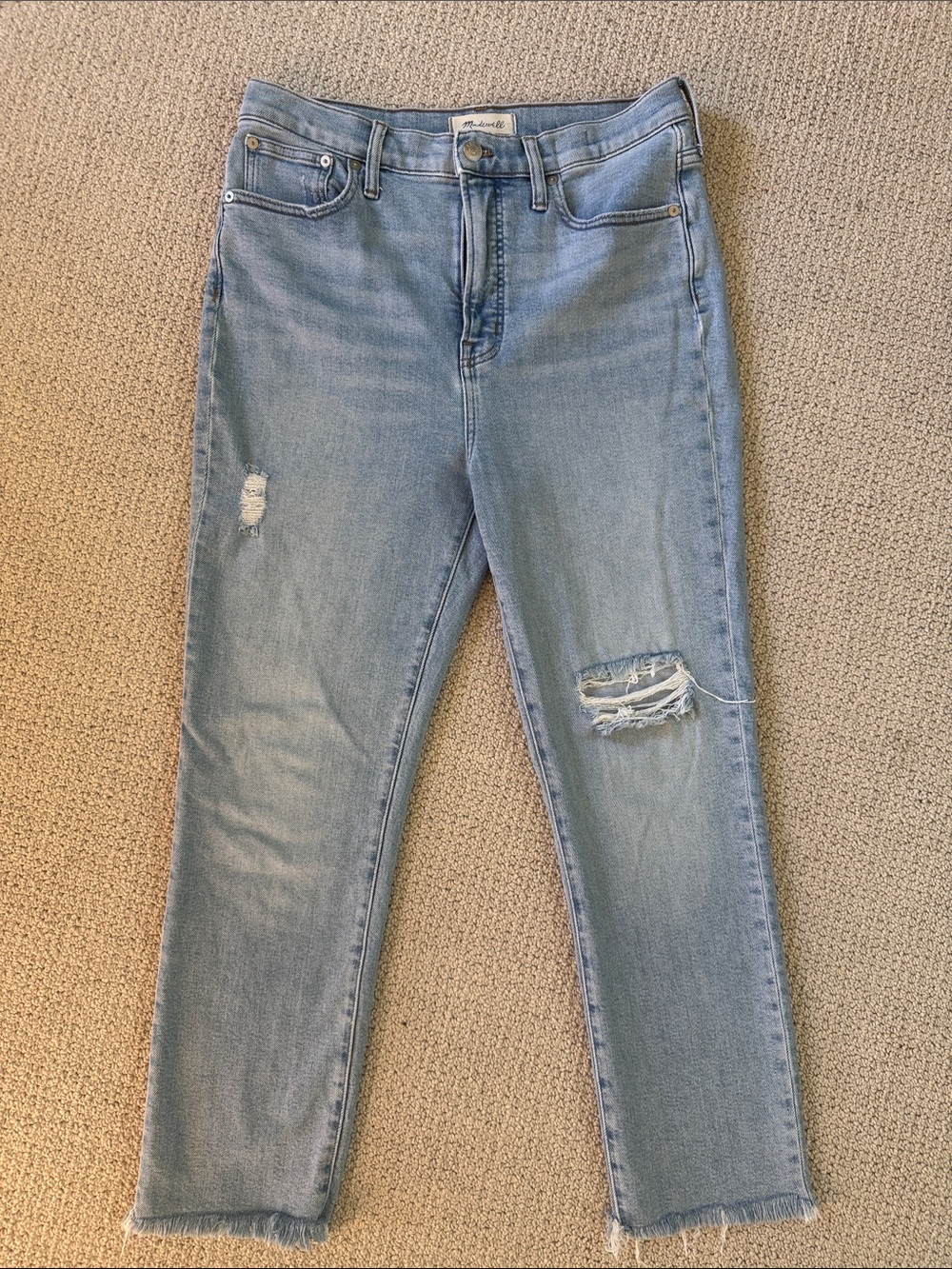 Madewell The Perfect Vintage Jean Straight Leg Distressed